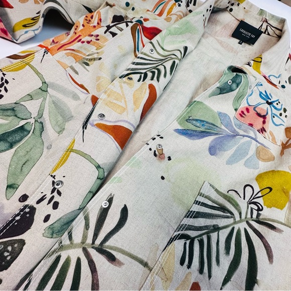 Lafayette 148 New York Plus Jolisa Printed Linen Jacket - Picture 7 of 14